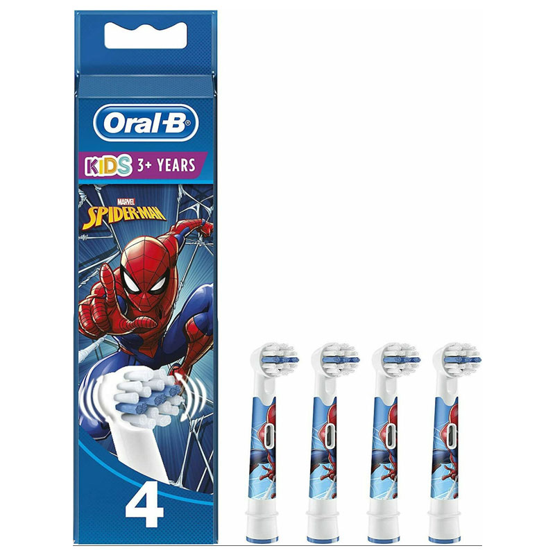 Oral-B Stages Kids Spiderman Ανταλλακτικά Παιδικής Ηλεκτρικής Οδοντόβουρτσας, 4 τεμάχια