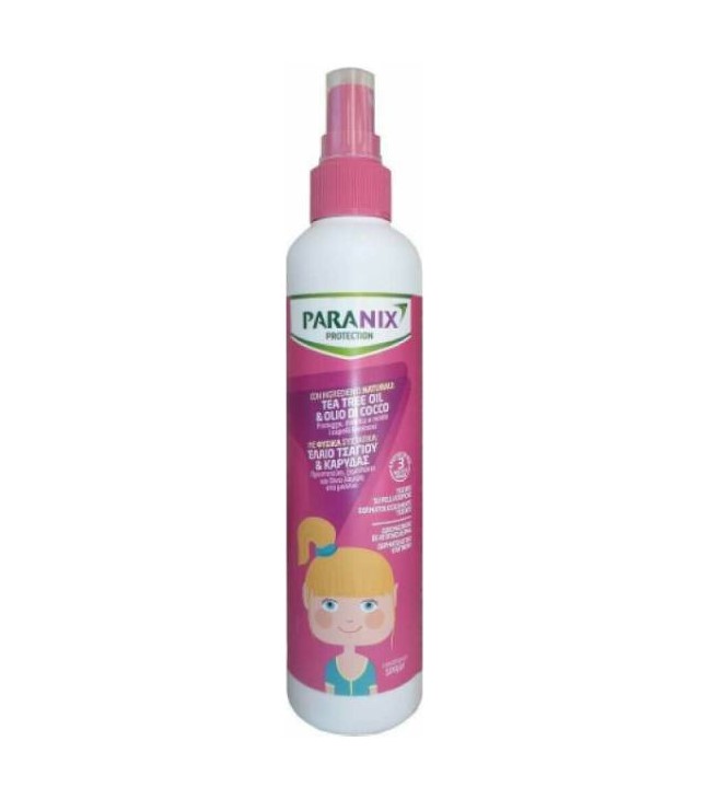 Paranix Protection Spray Αντιφθειρικό Μαλακτικό Σπρέι με Έλαιο Τσαγιού & Καρύδας για Κορίτσια 250ml