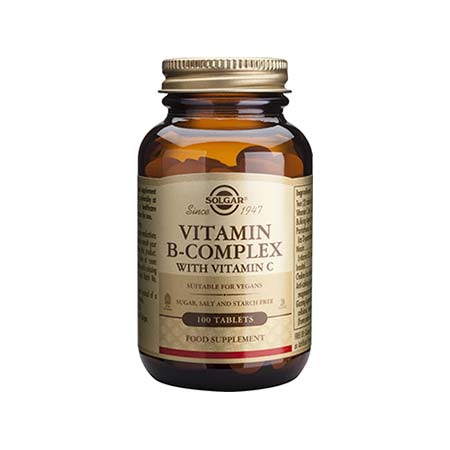 Solgar Vitamin B Complex With Vitamin C 100 tabs