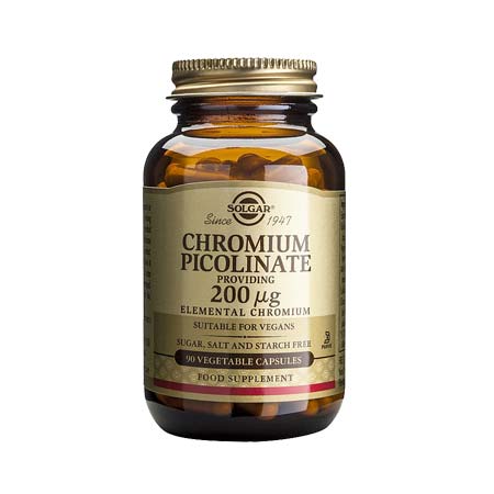 SOLGAR CHROMIUM PICOLINATE 200μg 90veg.caps