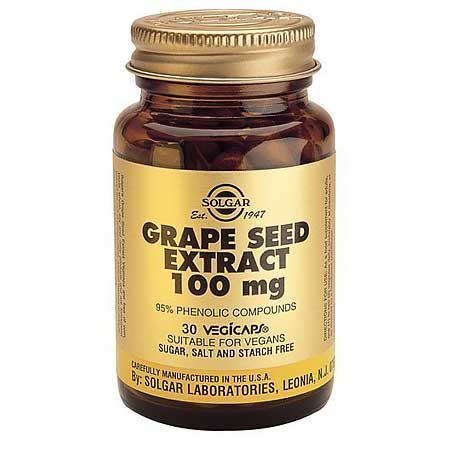 SOLGAR Grape Seed Extract 100mg 30 Κάψουλες