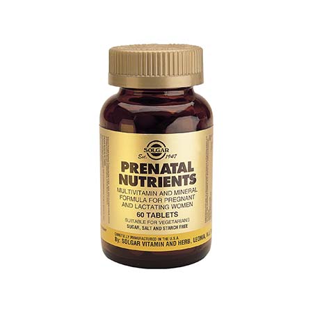 SOLGAR PRENATAL NUTRIENTS 60 tabs