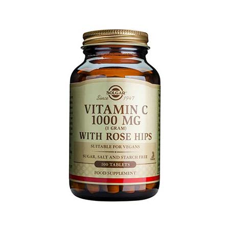 Solgar Vitamin C 1000mg with Rose Hips 100 tabs