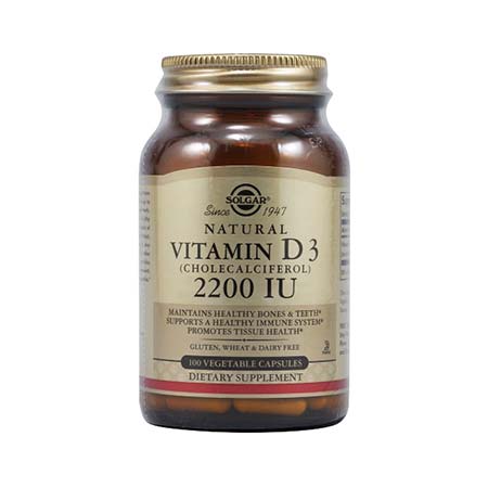 SOLGAR VITAMIN D3 2200 IU 100veg.caps