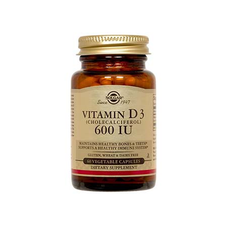 SOLGAR VITAMIN D3-600 IU 60veg.caps