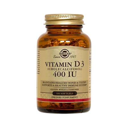 SOLGAR VITAMIN D3 400 IU 100 softgels