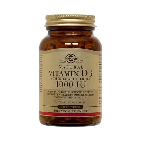 SOLGAR VITAMIN D3 1000 IU 100 softgels