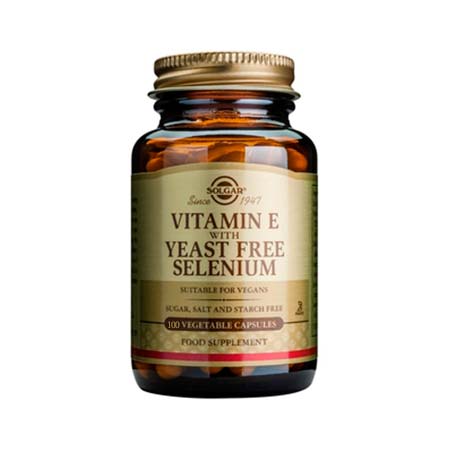 SOLGAR VITAMIN E + SELENIUM veg.caps 100s