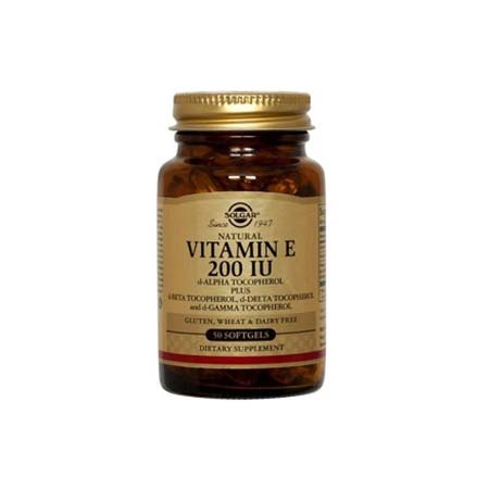 SOLGAR VITAMIN E 200 IU softgels 50s