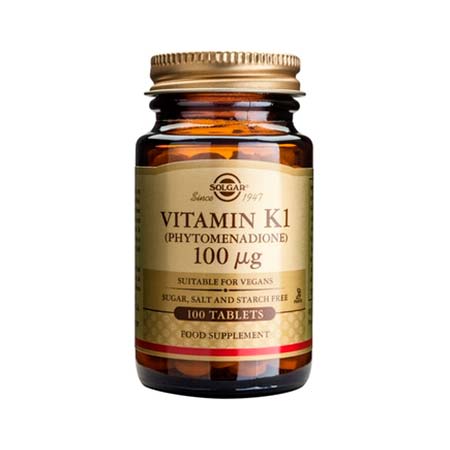 SOLGAR VITAMIN K1 100μg tabs 100s