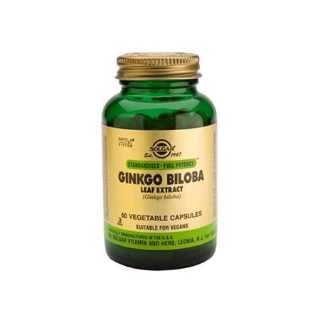 SOLGAR SFP GINKGO BILOBA LEAF EXTRACT 60 veg.caps