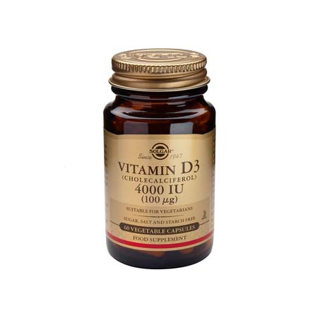 SOLGAR VITAMIN D3 4000 IU 60 veg.caps