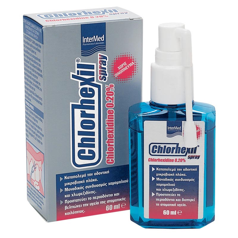 Intermed Chlorhexil 0.20% spray 60ml - Αντισηπτικό Σπρέι Με Χλωρεξιδίνης Για Τοπική Στοματική Χρήση