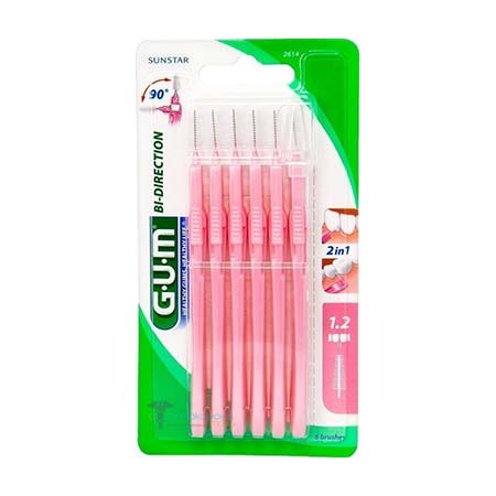 GUM Bi Direction Μεσοδόντια Βουρτσάκια 1.2mm - 6τμχ