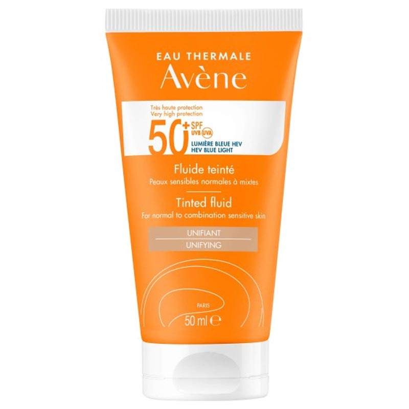 Avène Soins Solaires Fluide Tinted SPF50 Λεπτόρρευστη Αντηλιακή Κρέμα Προσώπου με Χρώμα Κανονικό/Μικτό Δέρμα 50ml