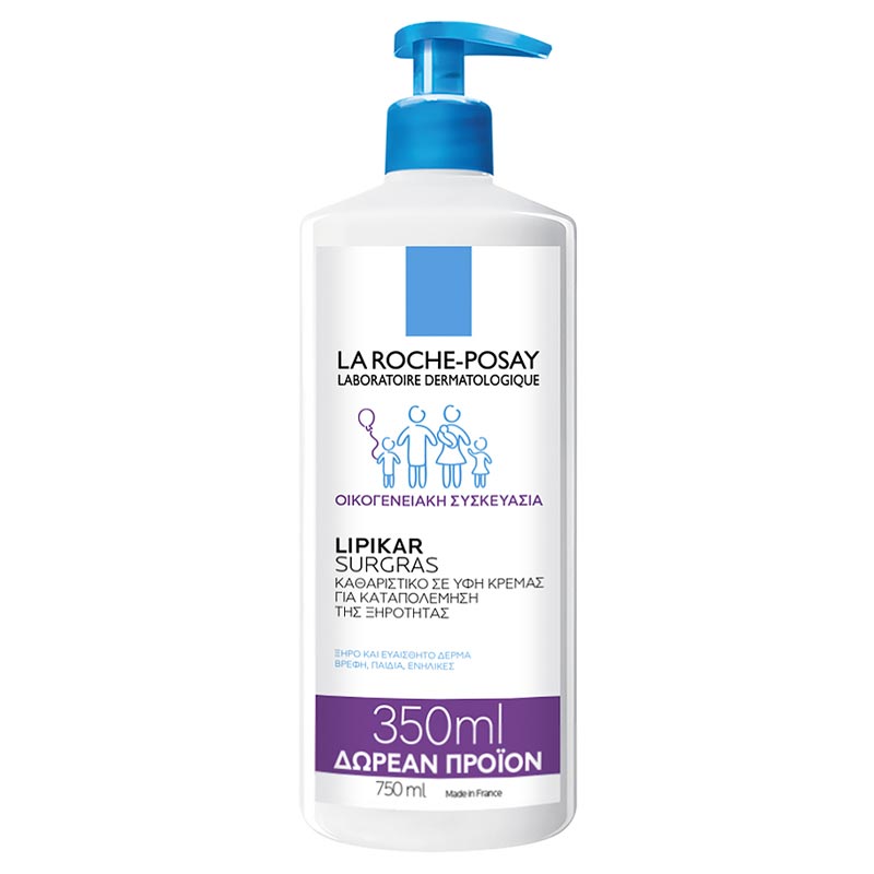 Lipikar Surgras Creme-Douche - Καθαρισμός / Για ξηρή επιδερμίδα (750ml)