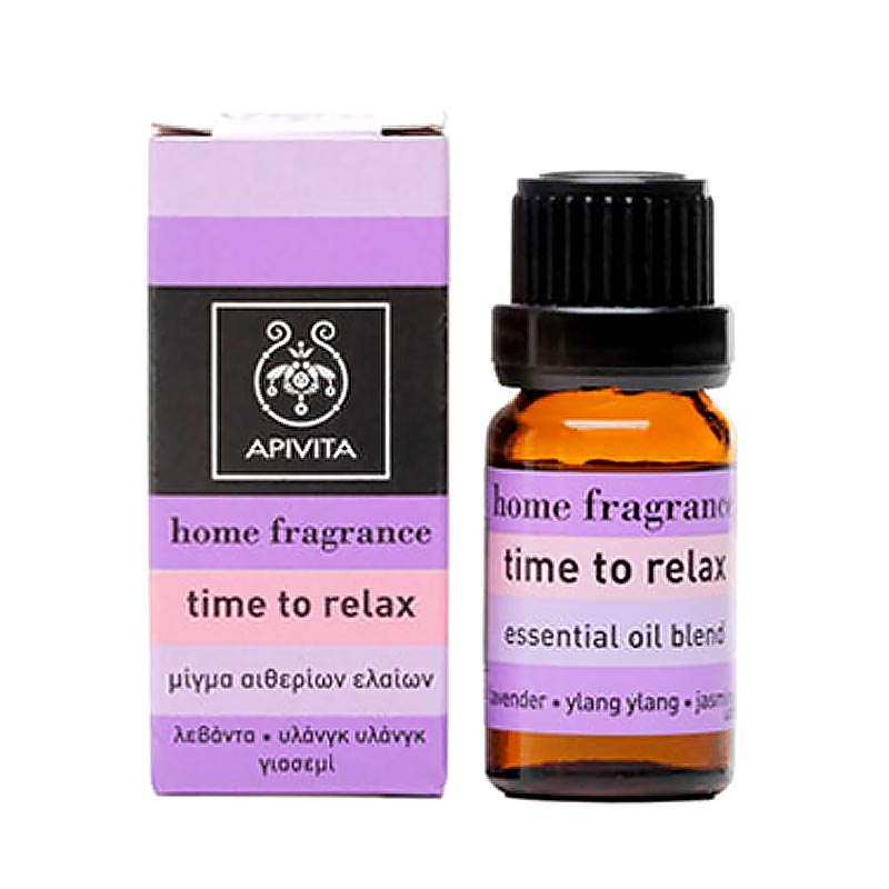 Apivita Home Fragrance Time to Relax Μίγμα από Λεβάντα, Γιασεμί & Υλάνγκ-Υλάνγκ 10ml