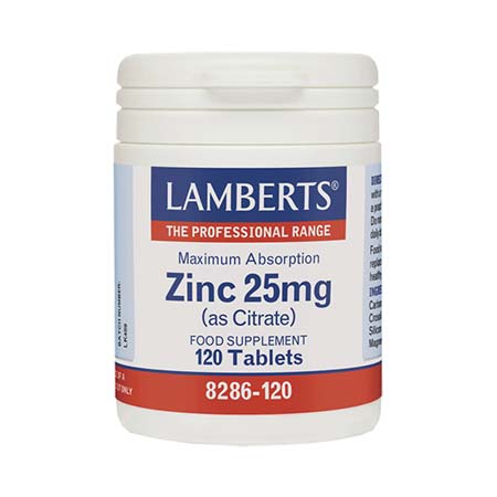 Lamberts Zinc Citrate 25mg 120- tabs