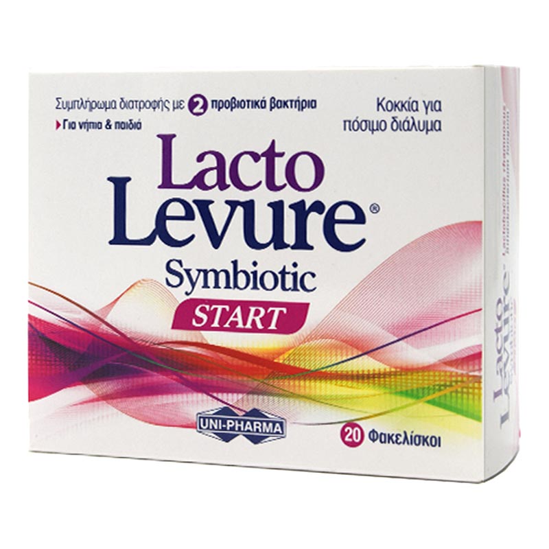 Uni-Pharma - Lacto levure symbiotic START Συμπλήρωμα διατροφής προβιοτικών για παιδιά - 20 φακελίσκοι