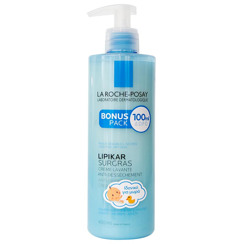 La Roche Posay Lipikar Surgras Shower Cream 400ml (Bonus Pack 300+100ml ΔΩΡΟ)