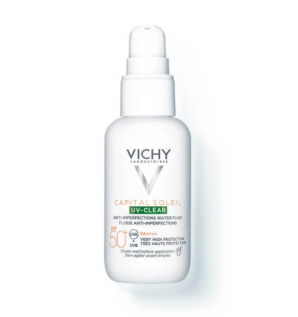 Vichy Capital Soleil UV-Clear Water Fluid Spf 50+ Κατά των Ατελειών 40ml