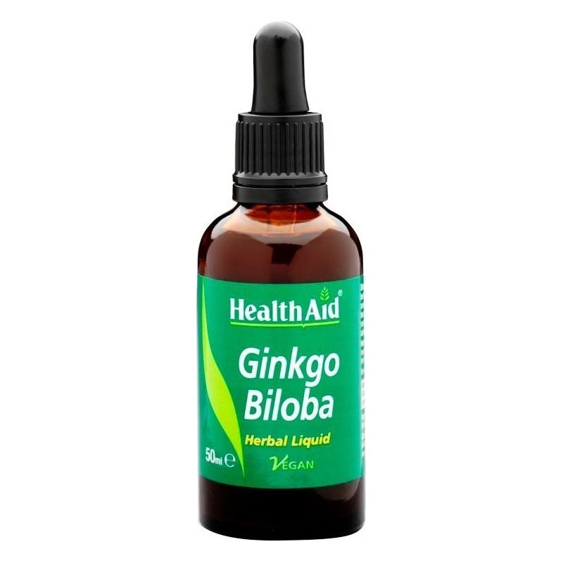 Health Aid Ginkgo Biloba Συμπλήρωμα Διατροφής με Τζίνγο Μπιλόμπα για Υγιές Κυκλοφορικό 50ml