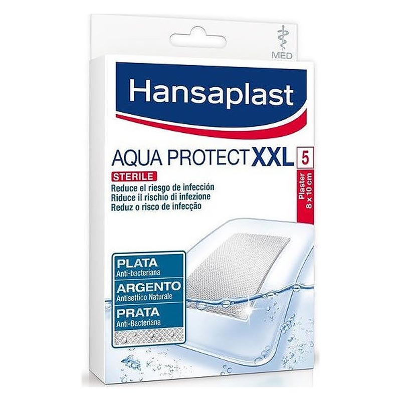 Hansaplast Antibacterial XXL Aqua Protect Sterile Επιθέματα Αντιβακτηριακή Δράση Αδιάβροχα 5 τμχ