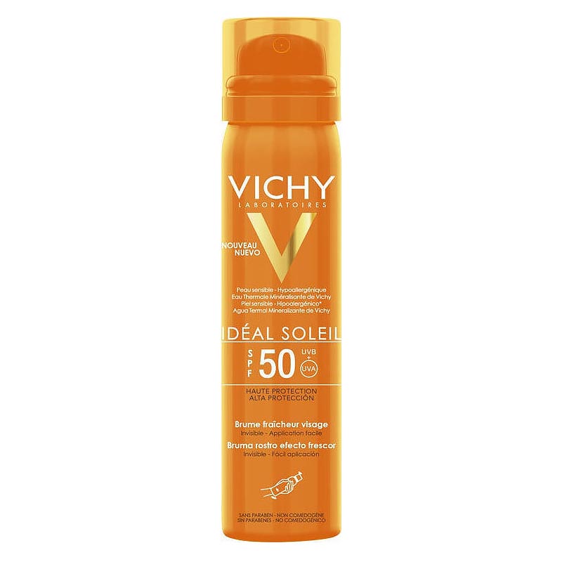 Vichy Ideal Soleil Brume Fraicheur Visage Αντηλιακό Δροσερό Mist προσώπου SPF50 75ml