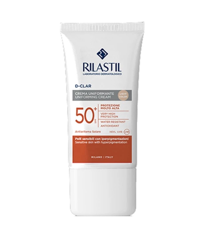 Rilastil D-Clar Uniforming Cream Αντηλιακή Κρέμα Προσώπου με Χρώμα SPF 50+ Light Απόχρωση 40ml