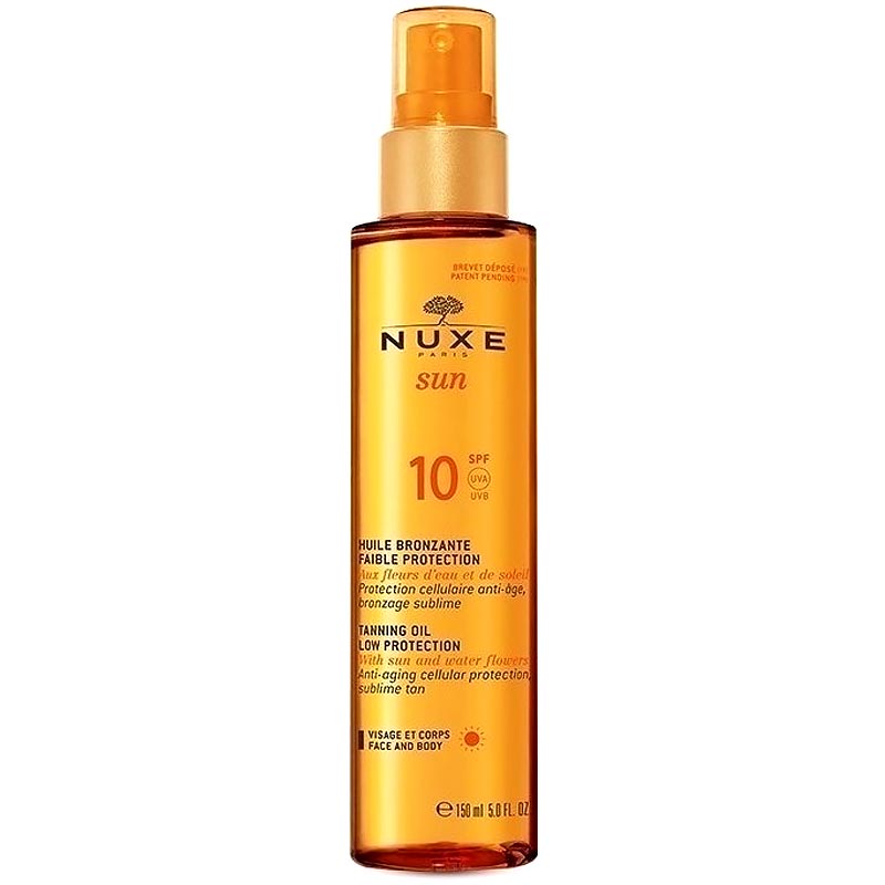 Nuxe Sun Tanning Oil for Face and Body SPF10 150ml