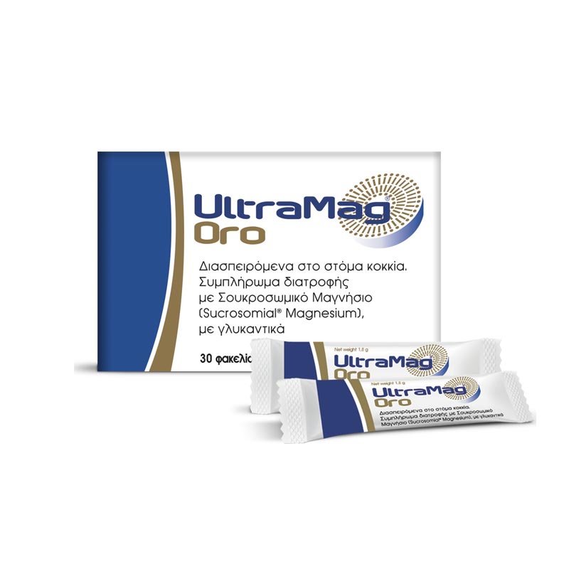 Winmedica UltraMag Oro Συμπλήρωμα Διατροφής με Σουκροσωμικό Μαγνήσιο, 30 φακελίσκοι