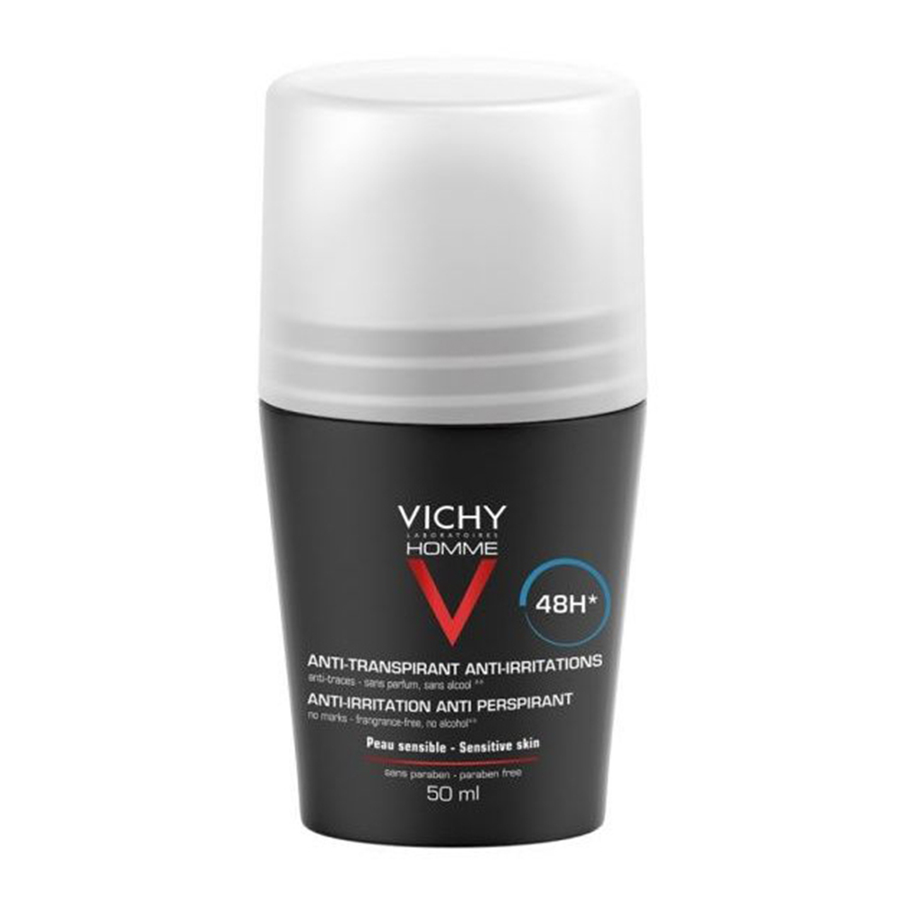 Vichy Αποσμητικό Roll on  Homme 48h για έντονη εφίδρωση, 50ml