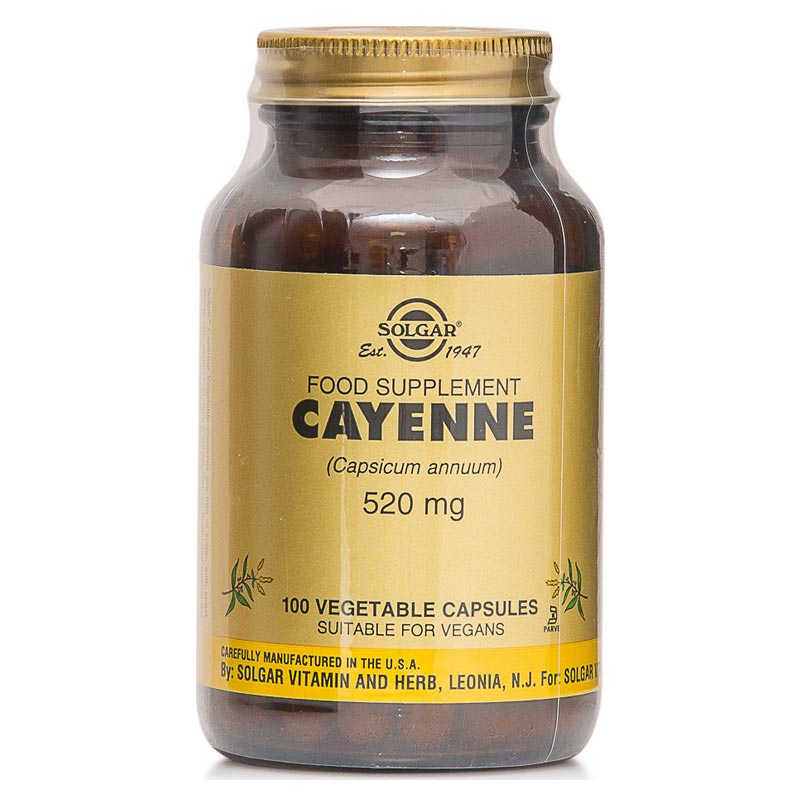 Συμπλήρωμα Διατροφής Καγιέν Cayenne 520 mg Solgar 100vcaps