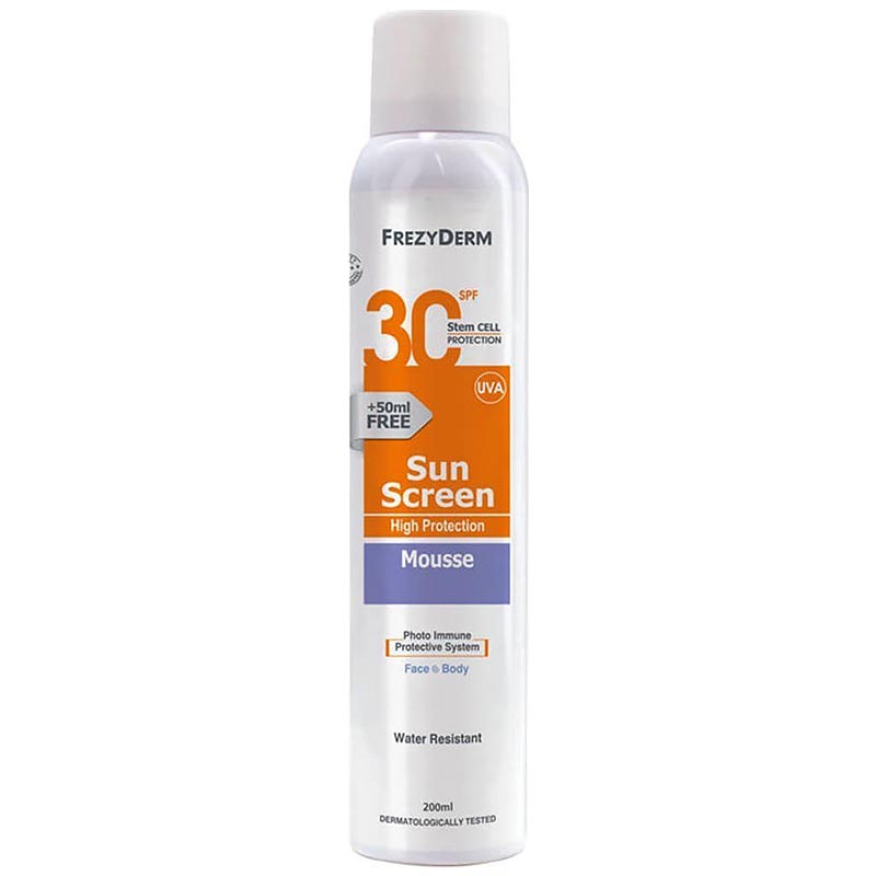 Frezyderm Sun Screen Mousse SPF30 200ml