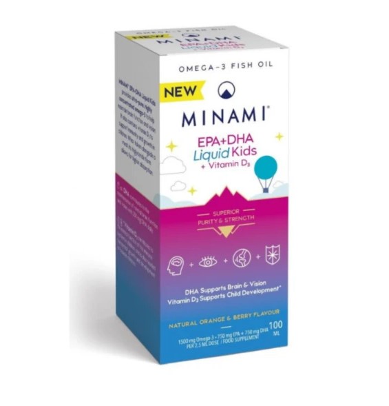 Minami EPA & DHA Liquid Kids & Vitamin D3, 100ml
