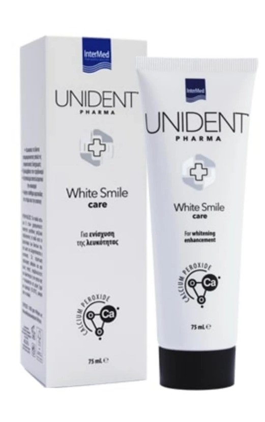 Intermed Unident Pharma White Smile Care, Οδοντόκρεμα για την Ενίσχυση της Λευκότητας 75ml