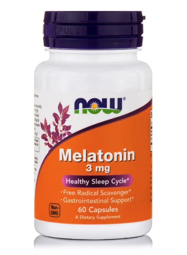 Now Foods Melatonin 3mg Συμπλήρωμα Διατροφής Μελατονίνης 60 Κάψουλες