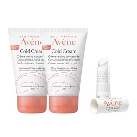 Avene Ultimate Promo Set Cold Cream: 2x Mains Concentree 50+50ml + Stick Levres 4g.