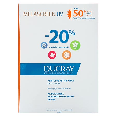 Ducray Promo Melascreen UV Dry Touch Light Cream SPF50+ για Κανονικό - Μικτό Δέρμα 2 x40ml