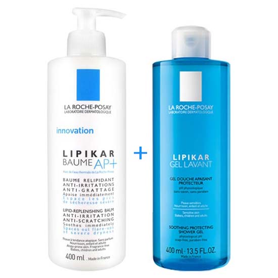 La Roche Posay Lipikar SET: Baume AP 400ml + Gel Lavant 400ml