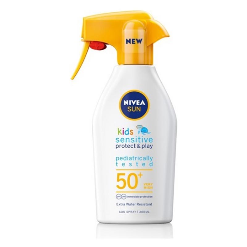 Nivea Kids Sensitive Protect & Play Αντηλιακό Trigger Spray SPF50 300ml