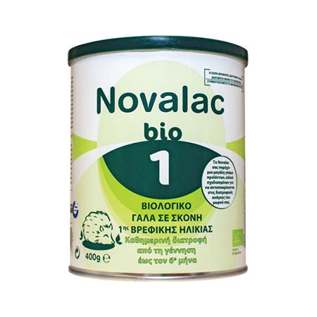 Novalac Bio 1 Βιολογικό Γάλα σε Σκόνη Πρώτης Βρεφικής Ηλικίας 400gr