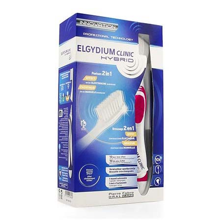 Elgydium Clinic Hybrid Toothbrush Ηλεκτρική Οδοντόβουρτσα Ροζ 1 Τεμάχιο