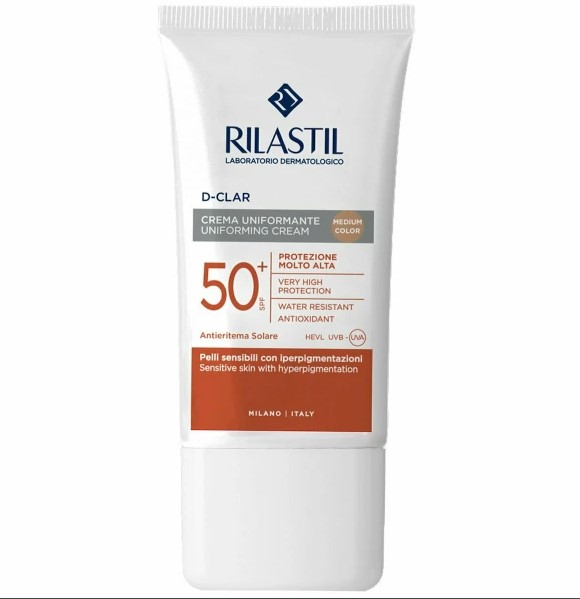 Rilastil D Clar Uniforming Αντηλιακό Προσώπου SPF50 με Χρώμα Medium Απόχρωση 40ml