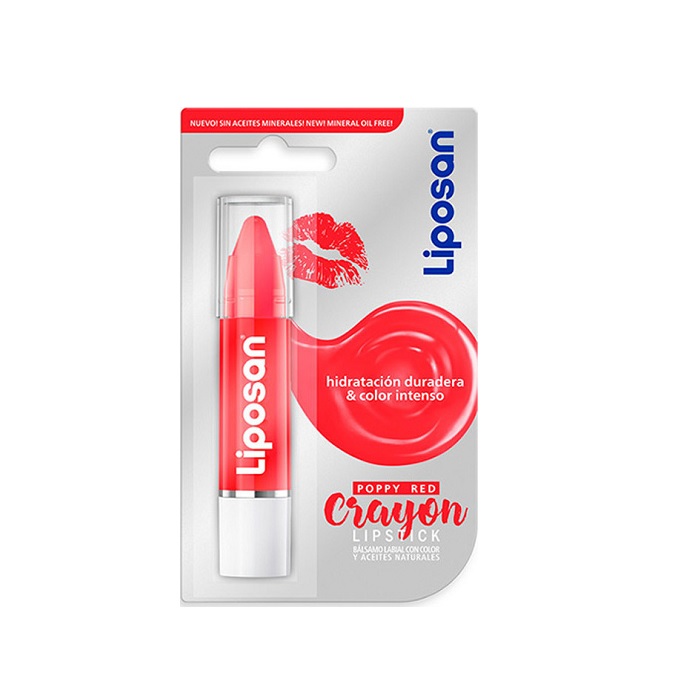Liposan Crayon Lipstick Περιποιητικό Balm Χειλιών με Χρώμα & Φυσικά Έλαια 3.3ml - Poppy Red