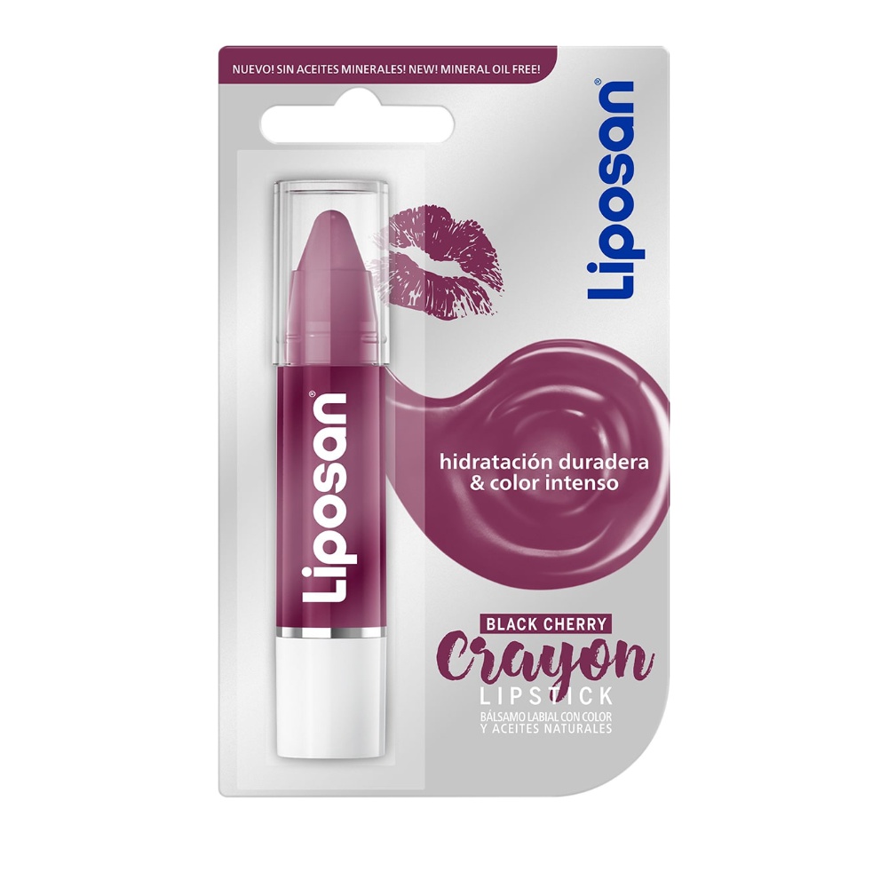 Liposan Crayon Lipstick Black Cherry 3gr Βαθύ Βύσσινου Χρώμα