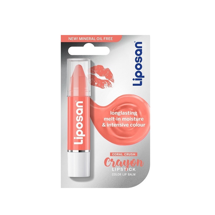 Liposan Crayon Lipstick Περιποιητικό Balm Χειλιών με Χρώμα & Φυσικά Έλαια 3.3ml - Coral