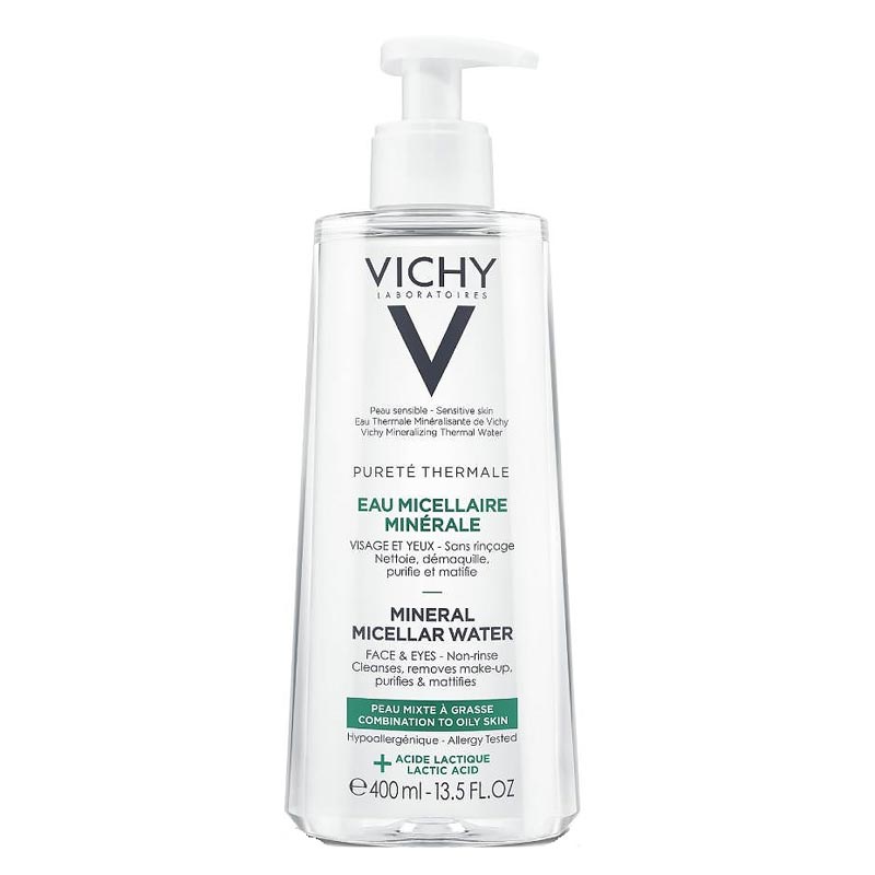 VICHY Purete Thermale Mineral Micellar Water, Μικτή ώς Λιπαρή Επιδερμίδα - 400ml