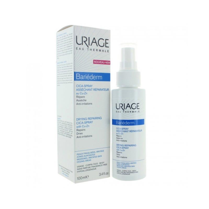 Uriage Bariederm Drying Repairing Cica-Spray Ξηραντικό Σπρέυ Επανόρθωσης 100ml