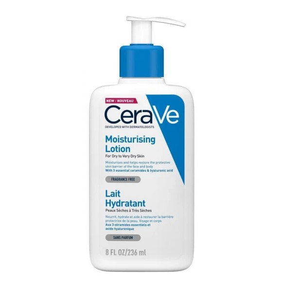 CeraVe Moisturising Lotion, Ενυδατικό Γαλάκτωμα Προσώπου και Σώματος με Ceramides και Υαλουρονικό Οξύ 236ml